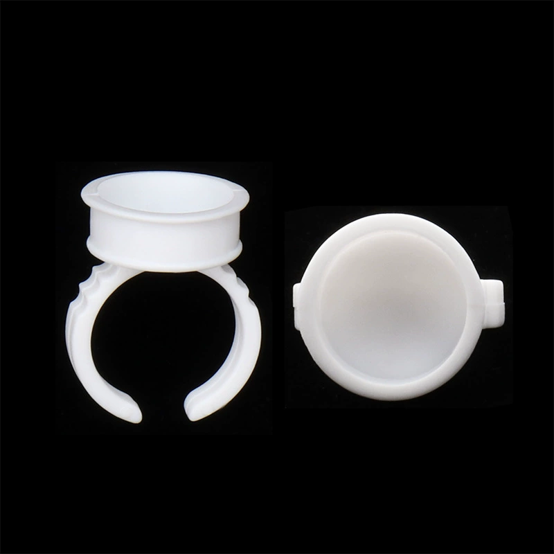 Кольца для клейких ресниц, 100 белых одноразовых колечек, размерSmall/Medium/Large, разделены или нет