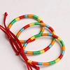 Apple, colorful sophisticated woven strawberry handmade, one bead bracelet with accessories