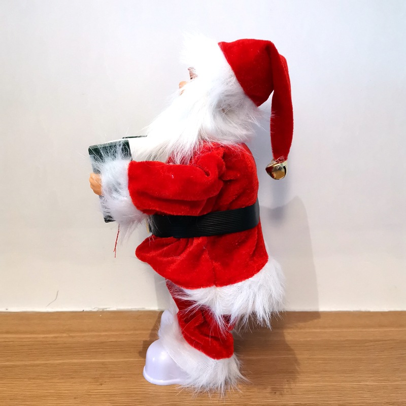 Venta al por mayor de nuevo estilo 30cm eléctrico Santa Claus música muñeca decoración regalo de Navidad especial transfronterizo