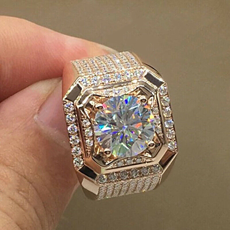 Hip Hop Punk Rock Personality Street Fashion Men's Business Luxury Zircon Wide Edition Men's Square Diamond Ring Men's Gift_voghion.com