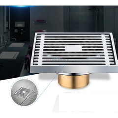 Factory Direct Supply Stainless Steel Horizontal Grate Floor Drain 10x10 Odor and Insect Proof Shallow Floor Drain