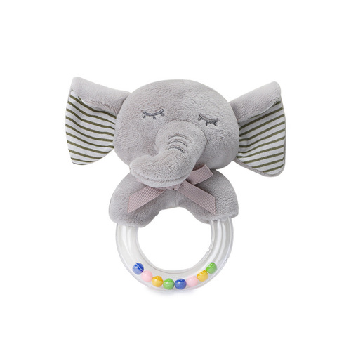 BBSKY baby cartoon animal hand ring, glue particle hand ring, plush doll colorful bead hand ring