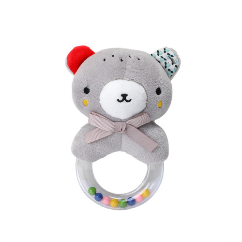 BBSKY baby cartoon animal hand ring, glue particle hand ring, plush doll colorful bead hand ring