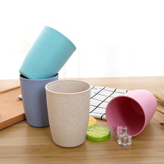 Wheat Straw Toothbrush Cup Simple Creative Round Mouthwash Cup Home Couple Toothbrush Cup Washroom Cup Gift