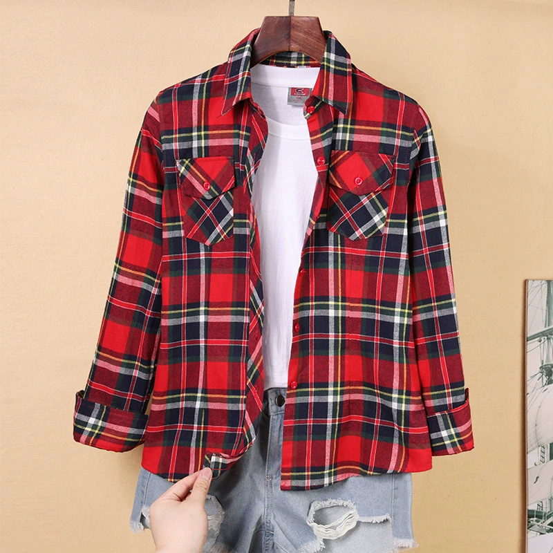 Осенняя рубашка, куртка, корейский стиль, плюс размер, slim fit