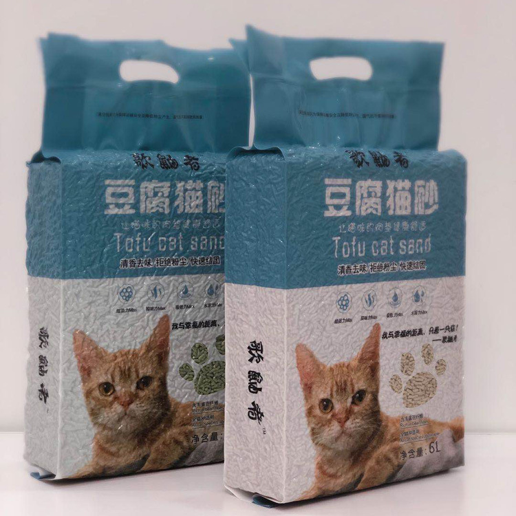 Tofu cat litter 6L cat pet supplies cat litter deodorant clumping toilet plant green tea cat litter postage