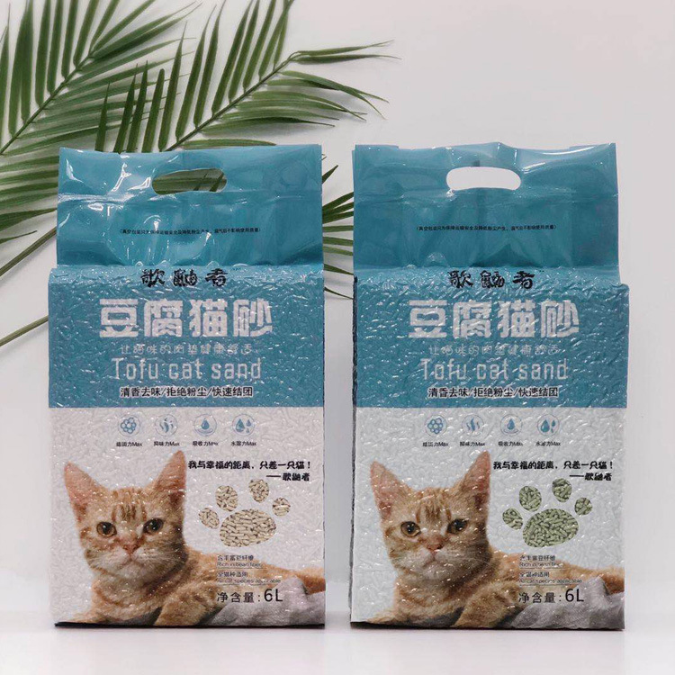 Tofu cat litter 6L cat pet supplies cat litter deodorant clumping toilet plant green tea cat litter postage