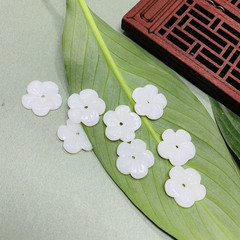 貝殼雕刻小花 DIY銀飾配件耳飾髮飾服裝鞋帽配飾材料