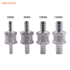 Car aluminum alloy gasoline diesel fuel one-way check valve 6/8/9/10/12mm unidirectional valve