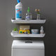 Toilet Storage Rack for Toilet Punch-free Wall-mounted Multifunctional Storage Rack for Toilet Drain Storage Rack