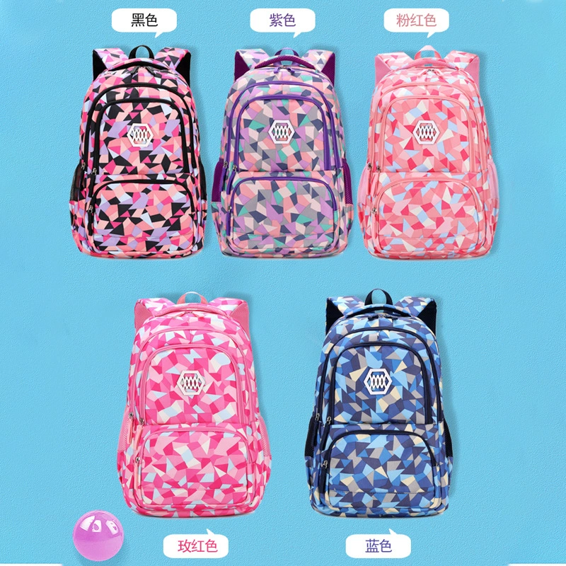 Set, nylon school bag, camouflage backpack, 3 piece set