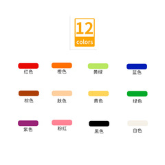 Japanese SAKUR Sakura Oil Pastels, 12-Color Sakura Oil Pastels, Drawing & Painting Brushes, Soft Crayons