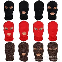 Adult polyester hood mask, multiple colors, full‑cover or eye/mouth openings