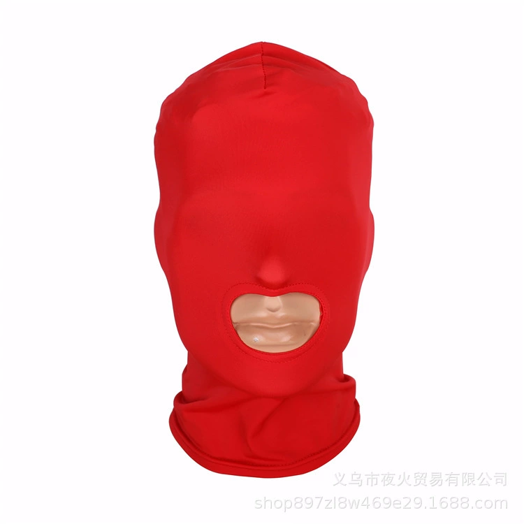 Adult polyester hood mask, multiple colors, full‑cover or eye/mouth openings