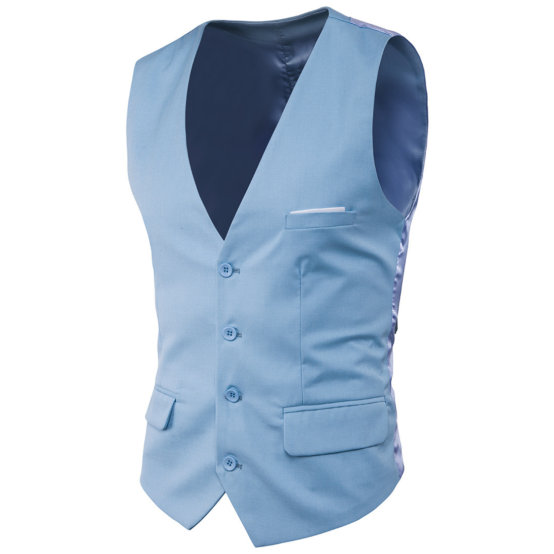 Marca de propiedad propia de los hombres de tamaño Delgado estilo coreano Chaleco de color sólido mejor hombre chaleco XF001 chaleco