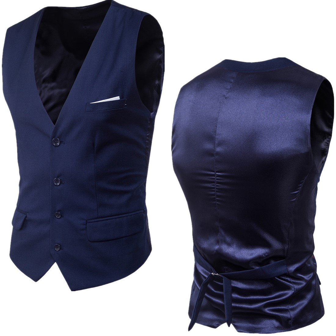 Marca de propiedad propia de los hombres de tamaño Delgado estilo coreano Chaleco de color sólido mejor hombre chaleco XF001 chaleco