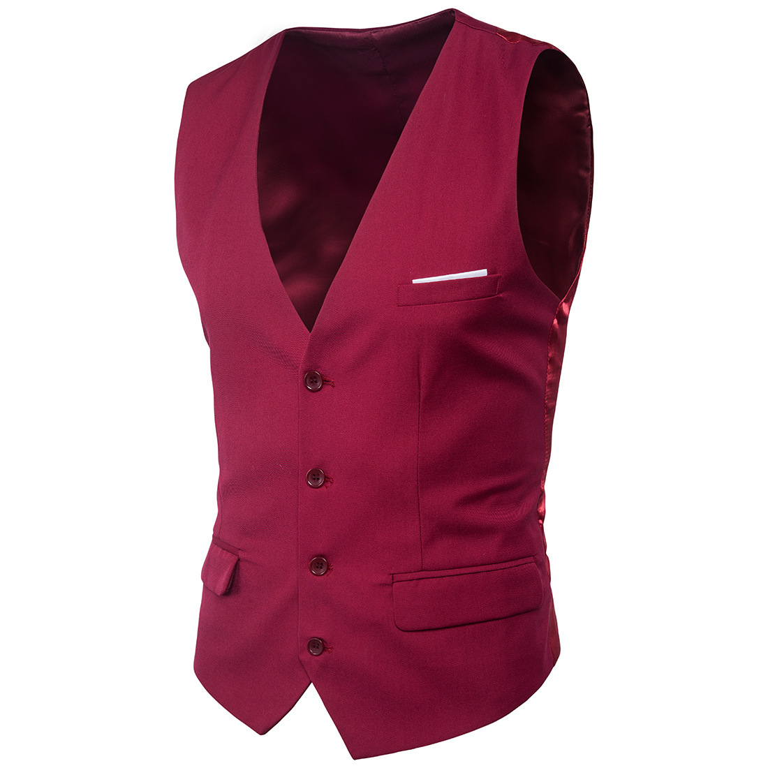 Marca de propiedad propia de los hombres de tamaño Delgado estilo coreano Chaleco de color sólido mejor hombre chaleco XF001 chaleco