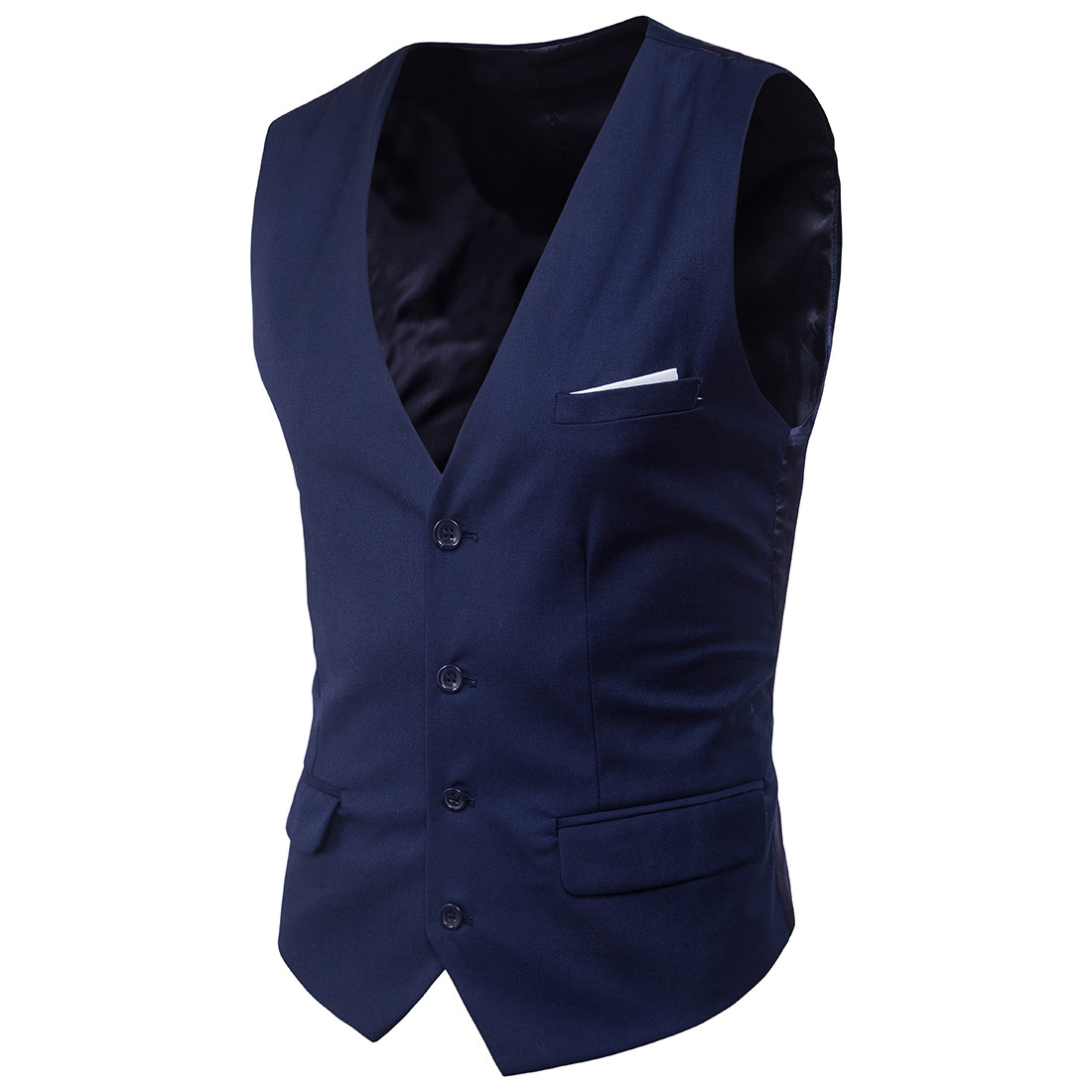 Marca de propiedad propia de los hombres de tamaño Delgado estilo coreano Chaleco de color sólido mejor hombre chaleco XF001 chaleco