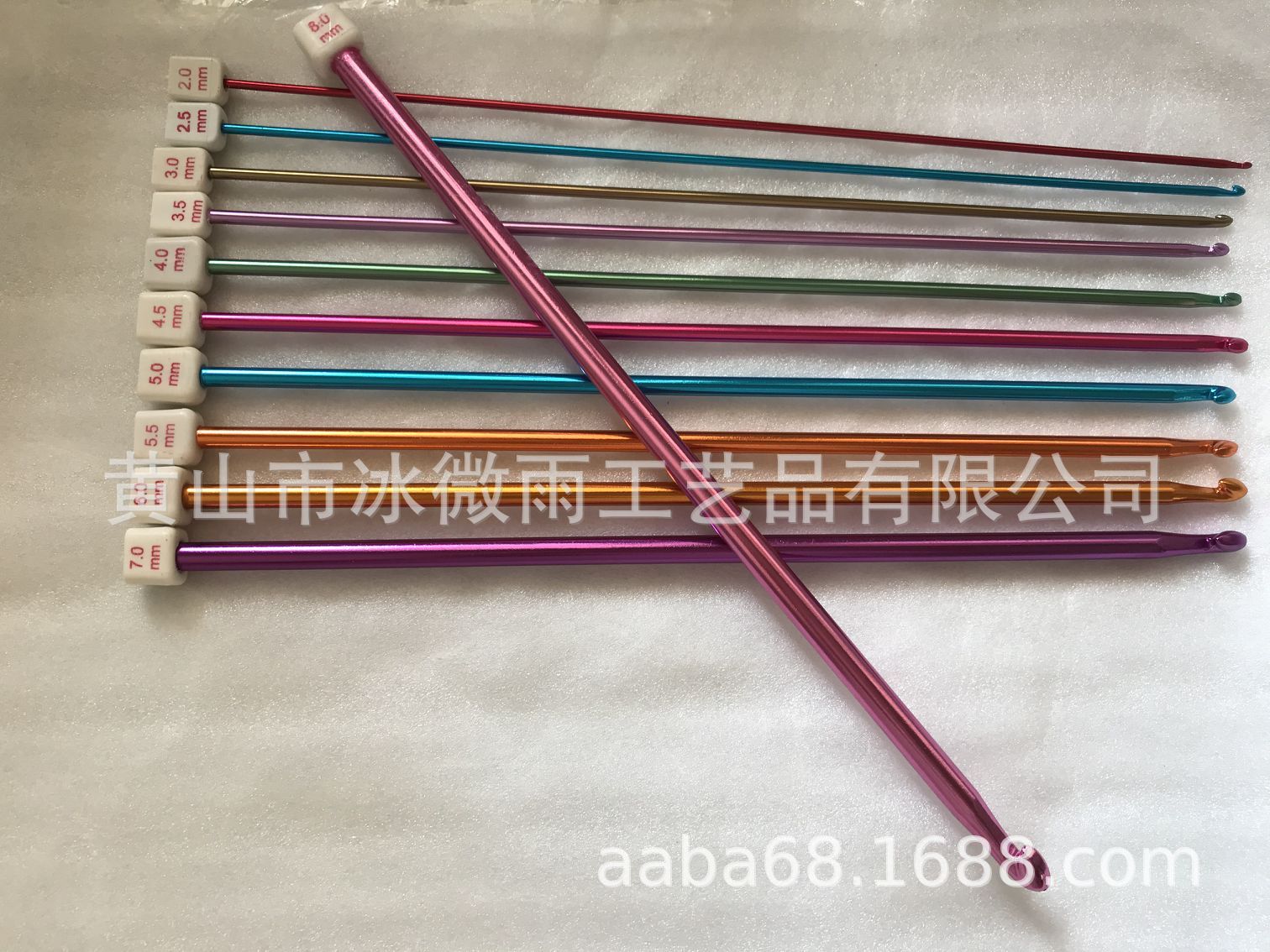 Bwy herramienta de tejer metal óxido de aluminio color crochet 27cm traje de ganchillo afgano 11 unids