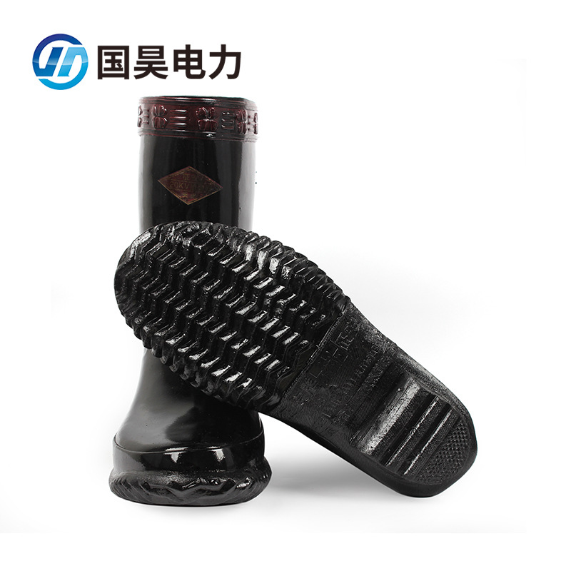 【国昊电力】20kv绝缘靴 耐高压电工靴 橡胶中筒雨靴雨鞋 劳保鞋