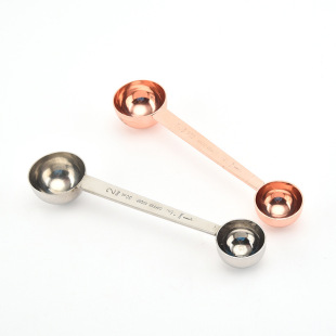 Manufacturers stainless steel double-headed measuring spoon measuring spoon large with scale coffee spoon double-headed coffee spoon measuring device