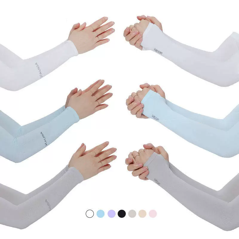 夏季防紫外线冰袖套开车防晒手套女长款冰丝袖套男士护臂手臂套袖