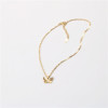Golden necklace, choker, chain for key bag , 2021 collection