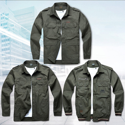 夏季薄款棉线长袖工作服套装男电焊汽修劳保服工装制服耐磨耐脏|ru