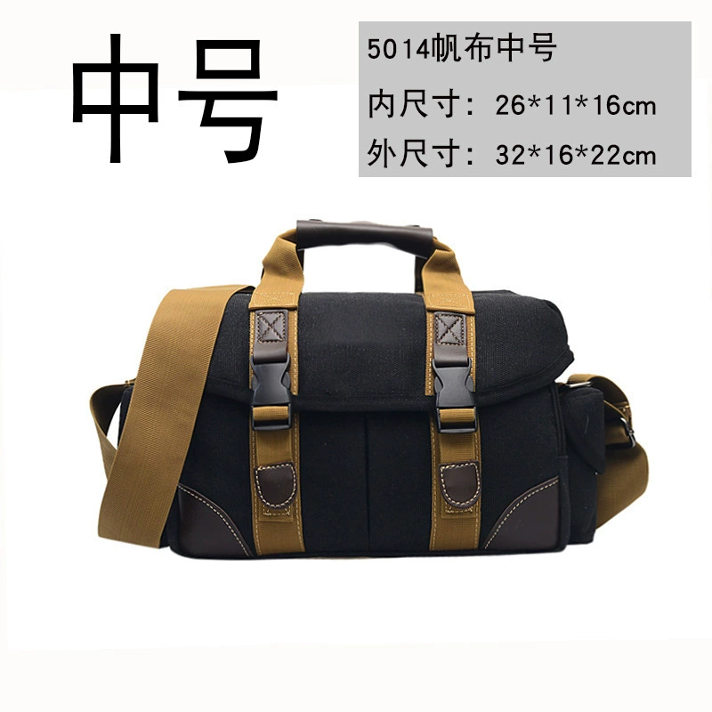 Black camera bag, one-shoulder bag