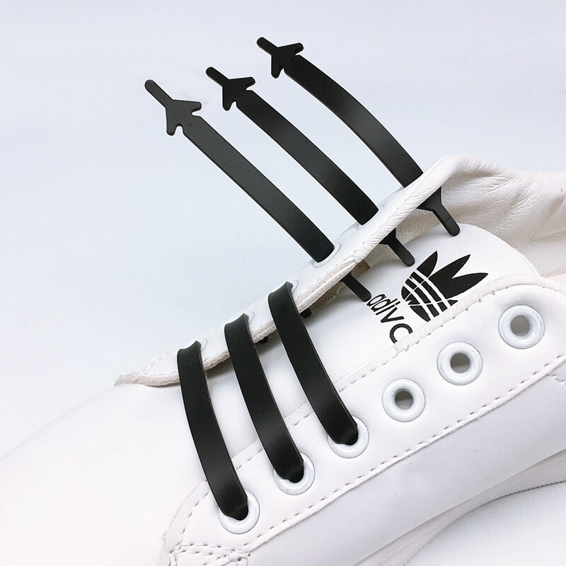 Arrow Lazy Silicone Shoelaces, Popular Export Model, Elastic and Creative, No-Tie, Pack of 12, No-Tie Shoelaces