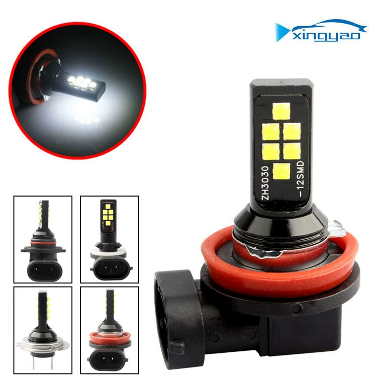 Светодиодная противотуманная лампа (Xingyao) H1 H3 H4 H7 H8/H11 12×3030 SMD, 720 лм, 12–24 В, 360°