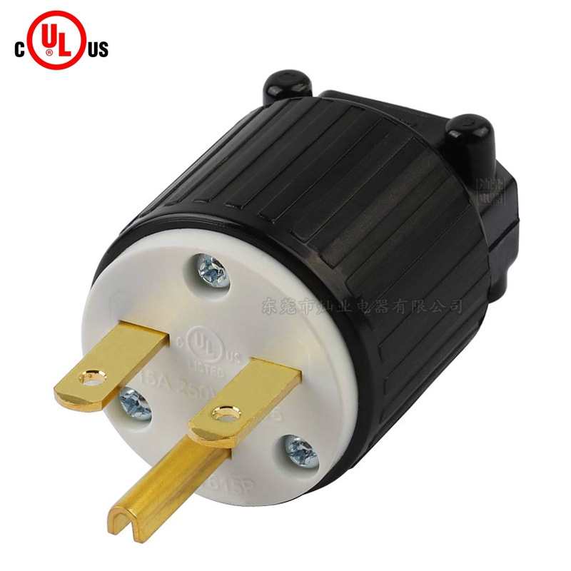 LK7615P 美式付接地插头插座 6-15P ROHO美规直插座 UL工业插座