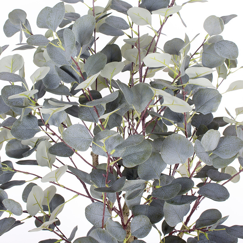 Árbol falso interior con maceta gran planta en maceta árbol de dinero casa oficina decoración de ventana simulación planta verde eucalipto