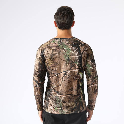 ESDY outdoor sports camouflage long-sleeved round neck quick-drying long-sleeved summer cycling jersey A659