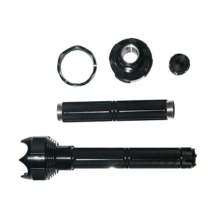 CNC铝合金外壳加工件 来图定 做手电筒配件阳极氧化处理 价格低