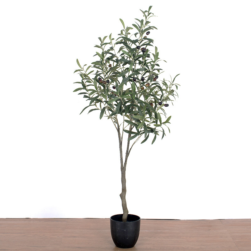 Decoración del hogar artificial olivo bonsai artificial planta verde grande árbol artificial bonsai al por mayor