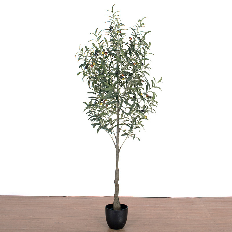 Decoración del hogar artificial olivo bonsai artificial planta verde grande árbol artificial bonsai al por mayor