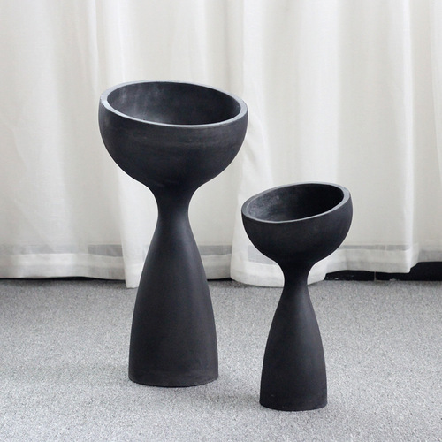 Personalized and creative Nordic flowerpots, column-shaped flower stands, villa living room green plants, floor-standing flower table decoration ornaments