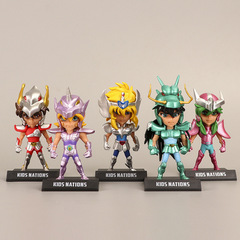 聖闘士星矢の5つのフィギュア、二次元アニメーション周辺モデル、人形、おもちゃ、ギフト、トレンディな装飾品の卸売