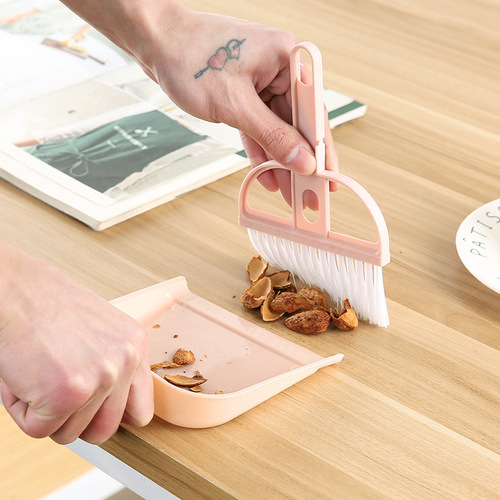 Square Desktop Keyboard Cleaning Brush Small Broom Dustpan Set Pet Waste Cleaning Shovel Small Broom Set