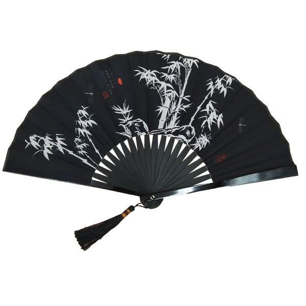 Black background and white bamboo (7 inches) without box or cover