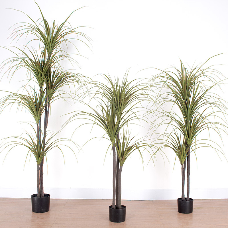 Árbol de sangre de dragón artificial bonsai árbol de yuca árbol de barba de dragón mil años madera decoración artificial Cola de Caballo hierro Brasil hierro olla falsa