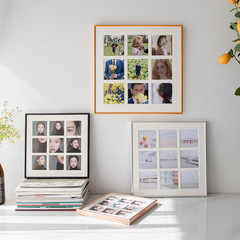 Convert Nordic minimalist home decoration aluminum nine-grid photo frames into photo wall hanging in various sizes