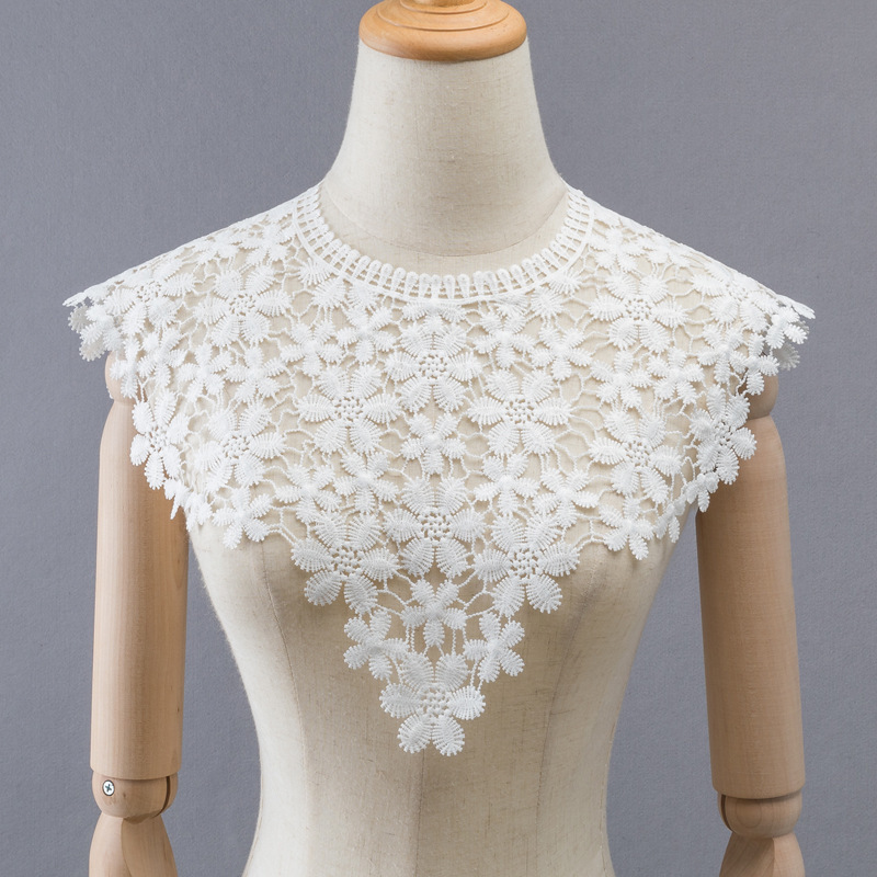DIY Single Collar Fake Collar Water-Soluble Cut Out Lace Fake Collar Sweater Decorative Collar Collar Lace Accessories Lace Shawl