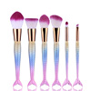 Golden brush contains rose, new collection, 6 pieces