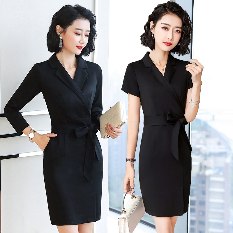 Professional Dress for a Goddess-Like Look, Slim-Fit Beauty Salon Workwear, Elegant Sales Department and Hotel Front Desk Work Dress Professional Dress for a Goddess-Like Look, Slim-Fit Beauty Salon Workwear, Elegant Sales Department and Hotel Front Desk Work Dress