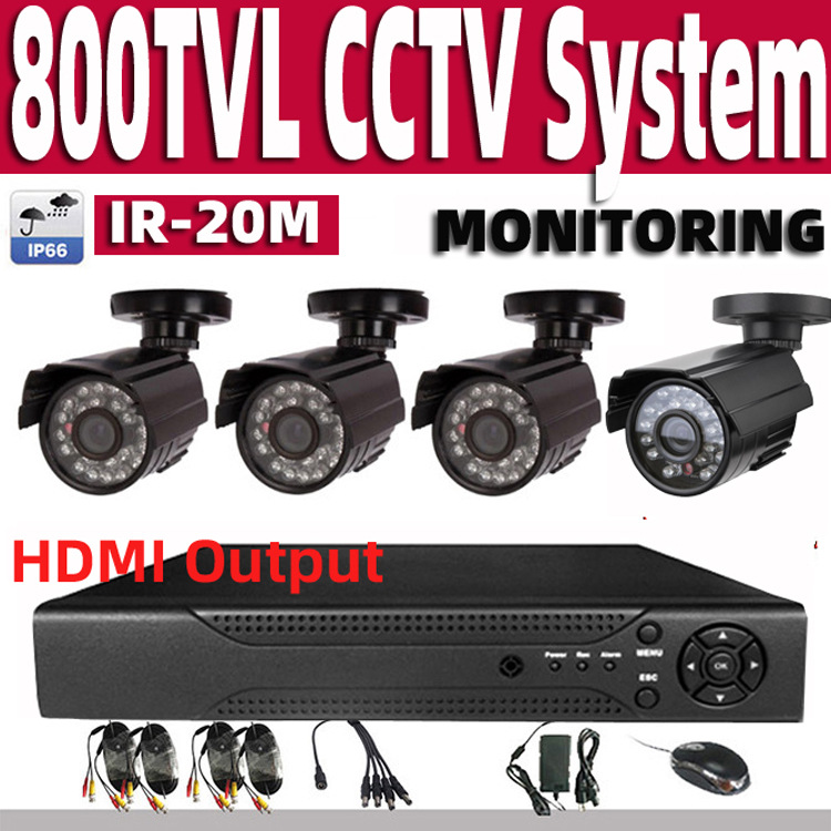 Kit de cámara de cuatro vías ahd / tv CCTV Camera System 2MP