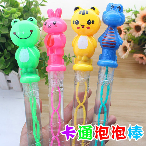Cartoon bubble wand bubble water wand parent-child outdoor educational toy 38CM bubble blowing stall small gift toy