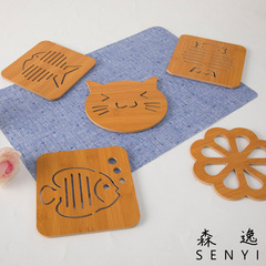 Senyi Wholesale Wooden Insulated Mats | Kitchen Square Animal & Cartoon Placemats | Creative & Cute Coasters—Factory Direct Supply