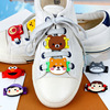 Cartoon sneakers, shoelaces, cloth decorations, white shoes PVC, shoelace buckle